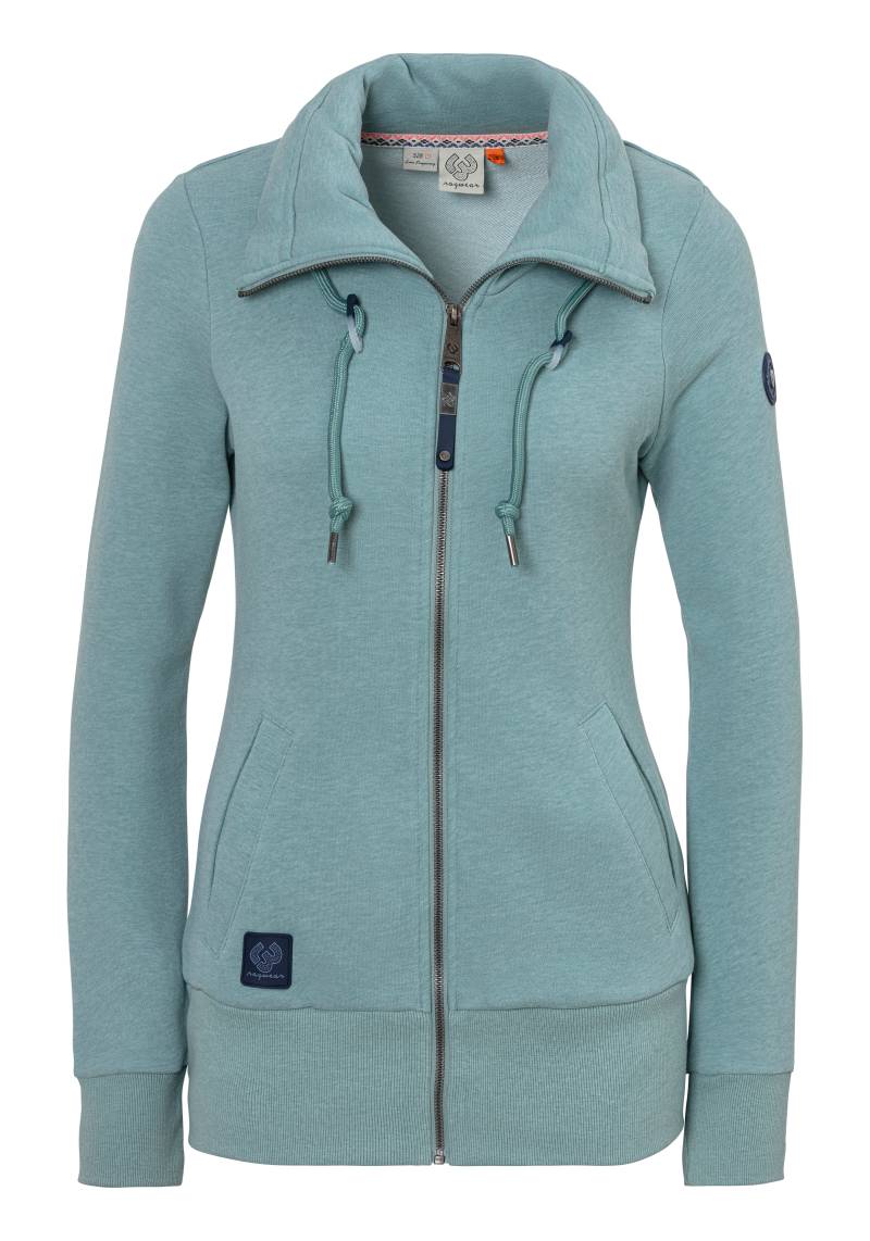 Ragwear Sweatjacke »RYLIE ZIP«, mit Reissverschluss und hochschliessendem Kragen und Kordelzug von Ragwear