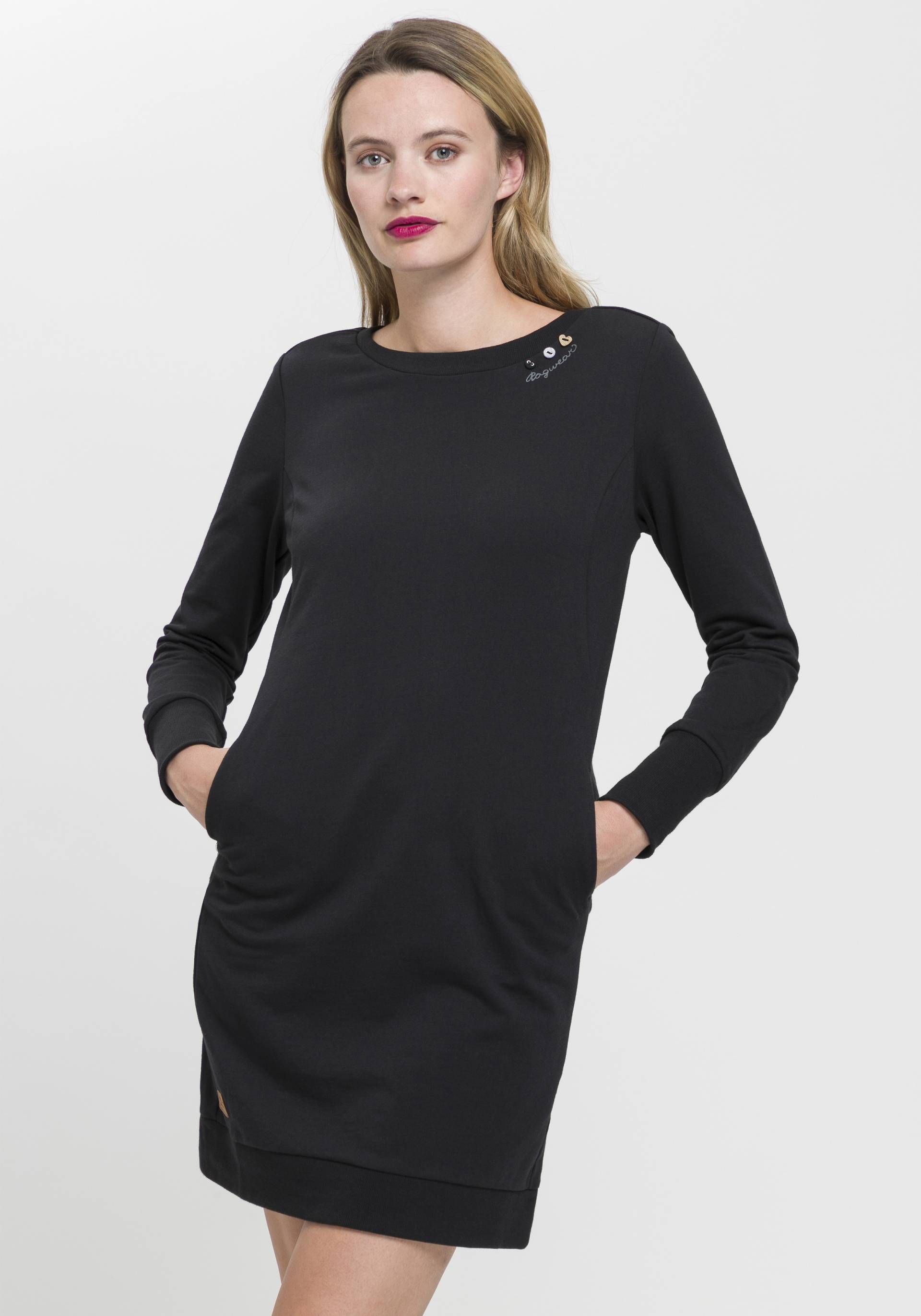 Ragwear Sweatkleid »MENITA O«, mit veganer 3 Knopf-Applikation von Ragwear