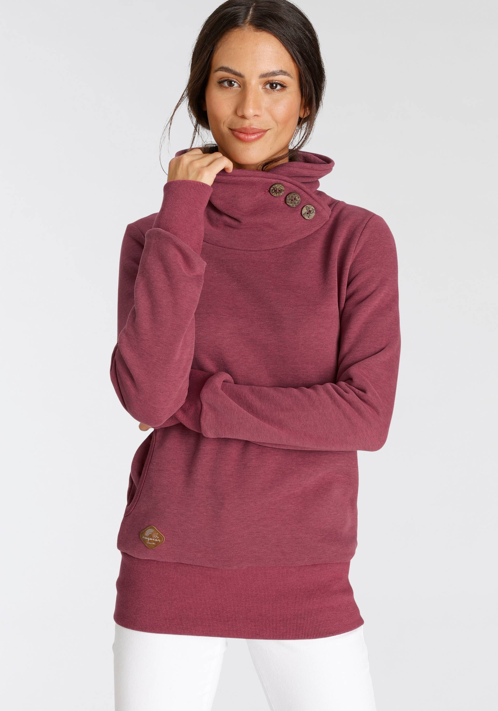 Ragwear Sweatshirt »ANGELLIKA O«, mit asymmetrischem Schalkragen von Ragwear