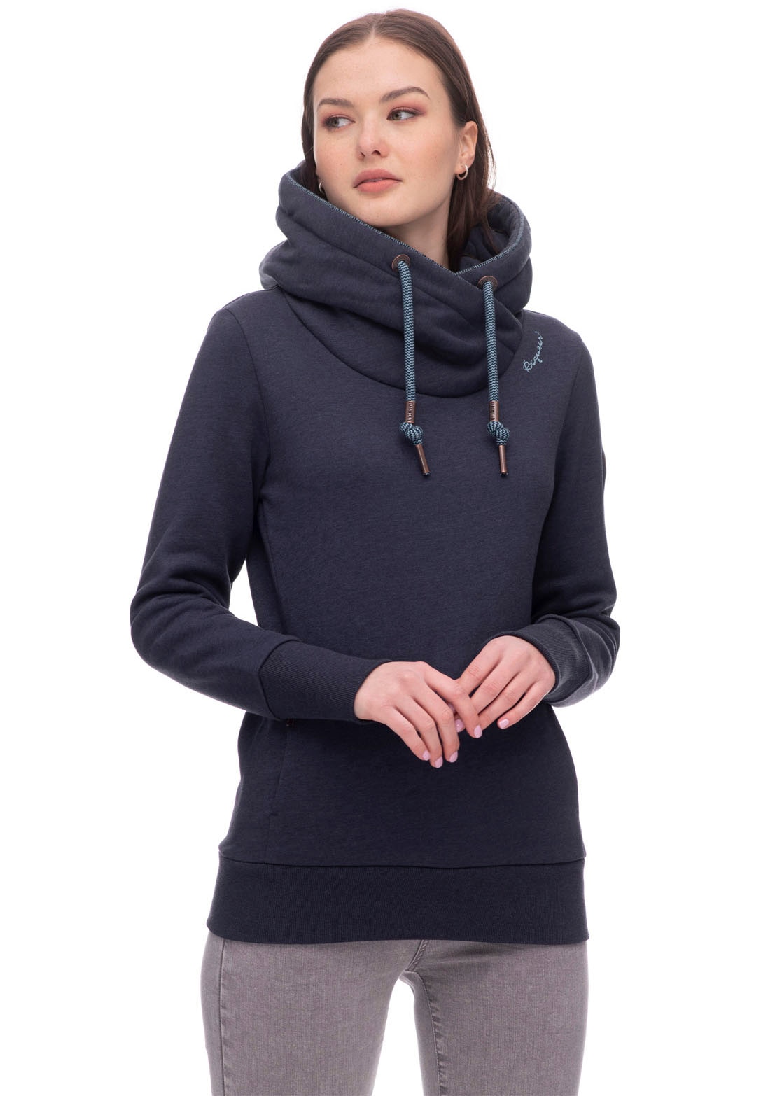 Ragwear Sweatshirt »GRIPY CORE«, Schalkragen mit Kordelzug von Ragwear