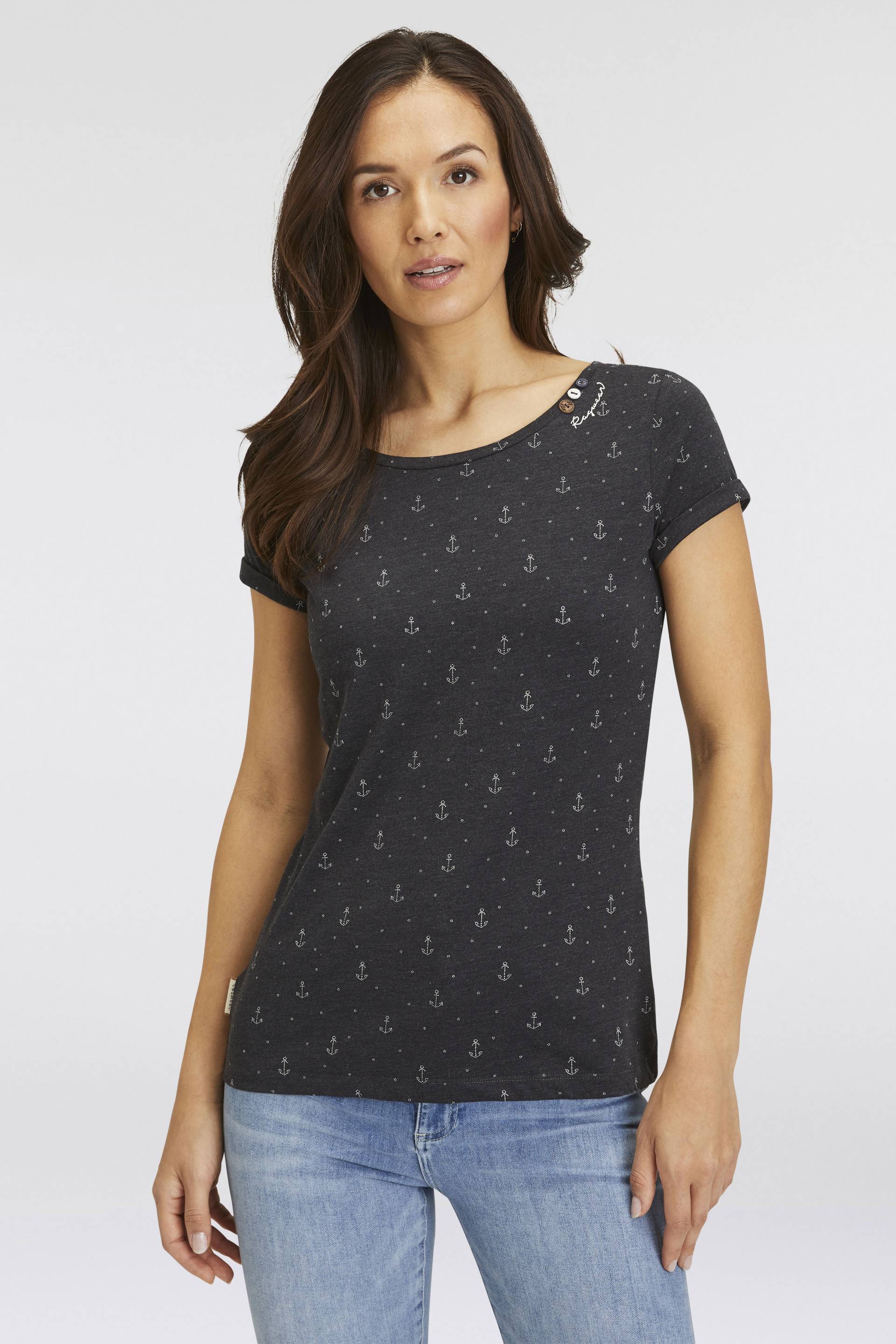 Ragwear T-Shirt »FLORAH A ORGANIC O«, mit maritimen Anker-Allover-Druck Ragwear T-Shirt »FLORAH A ORGANIC O«, mit maritimen Anker-Allover-Druck von Ragwear