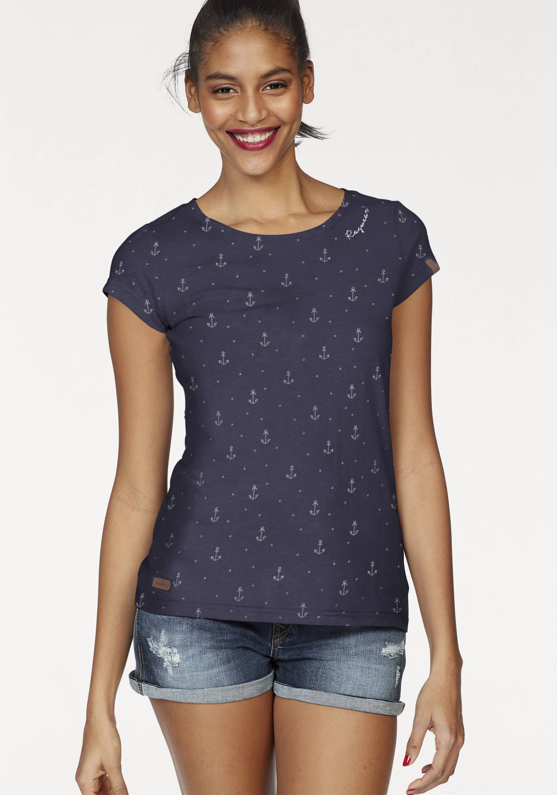 Ragwear T-Shirt »FLORAH A ORGANIC O«, mit maritimen Anker-Allover-Druck Ragwear T-Shirt »FLORAH A ORGANIC O«, mit maritimen Anker-Allover-Druck von Ragwear