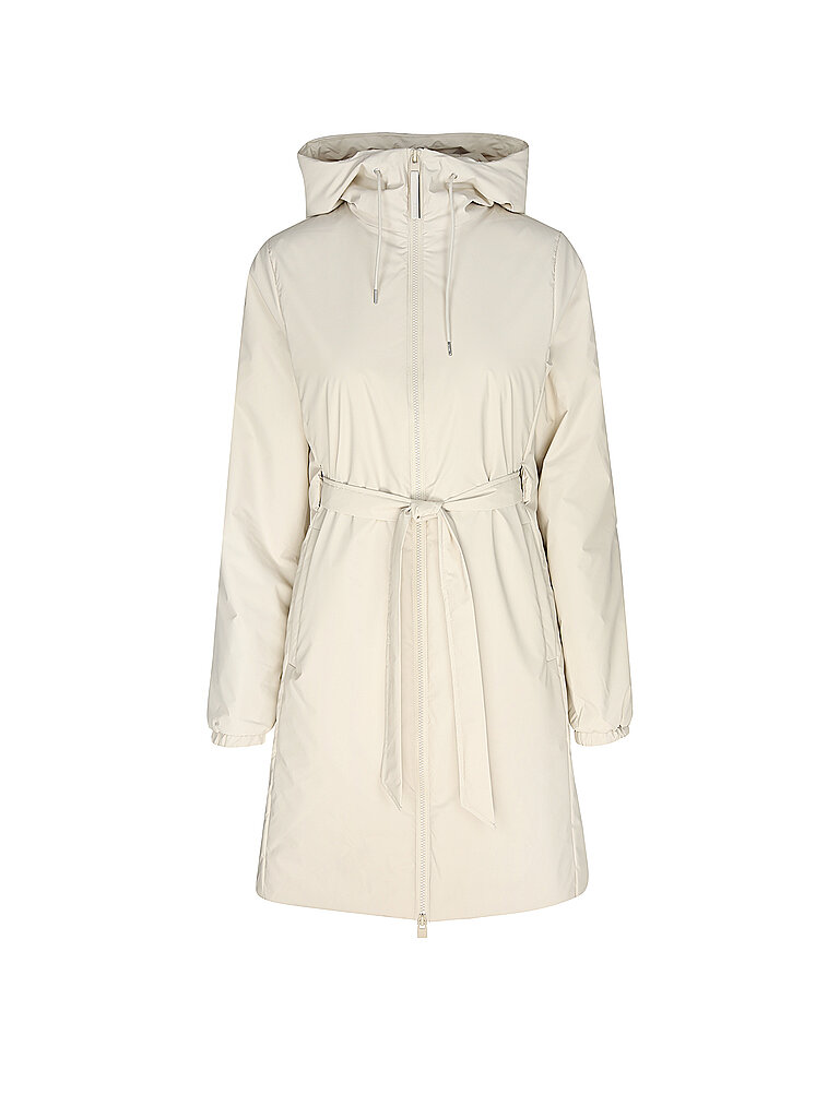 RAINS Regenjacke LOHJA LONG INSULTED CURVED JACKET  beige | L von Rains