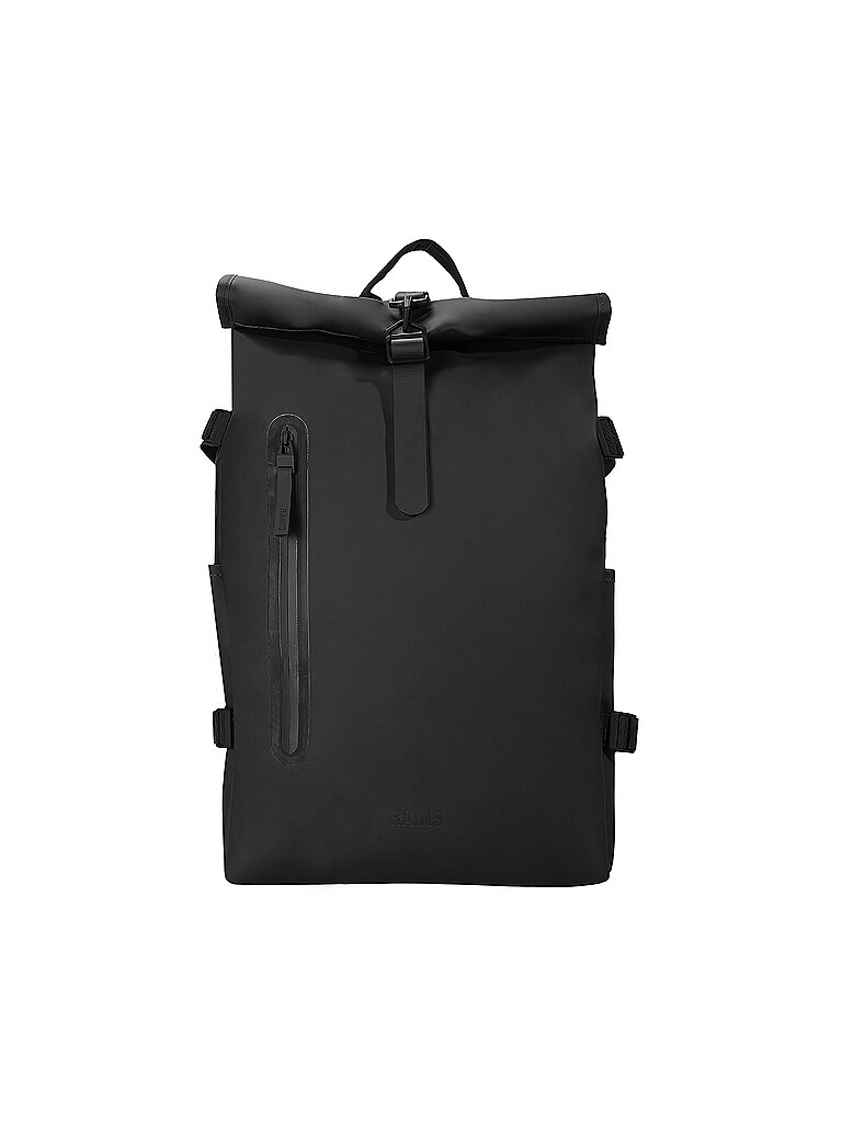 RAINS Rucksack Rolltop Large  schwarz von Rains