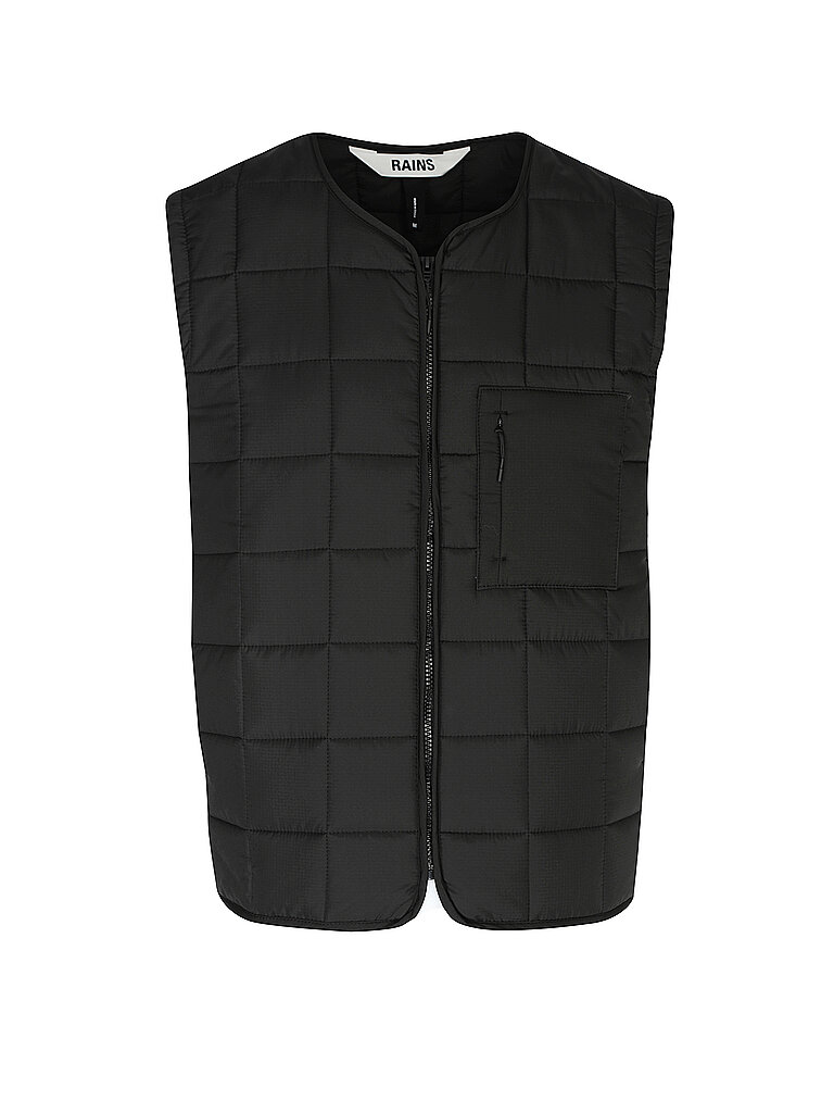 RAINS Steppgilet  schwarz | L von Rains