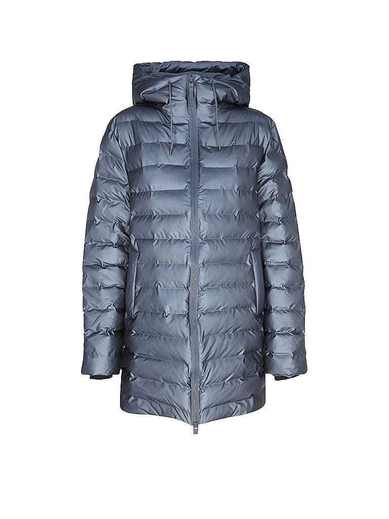 RAINS Steppjacke LOHJA LONG PUFFER JACKET  grau | L von Rains