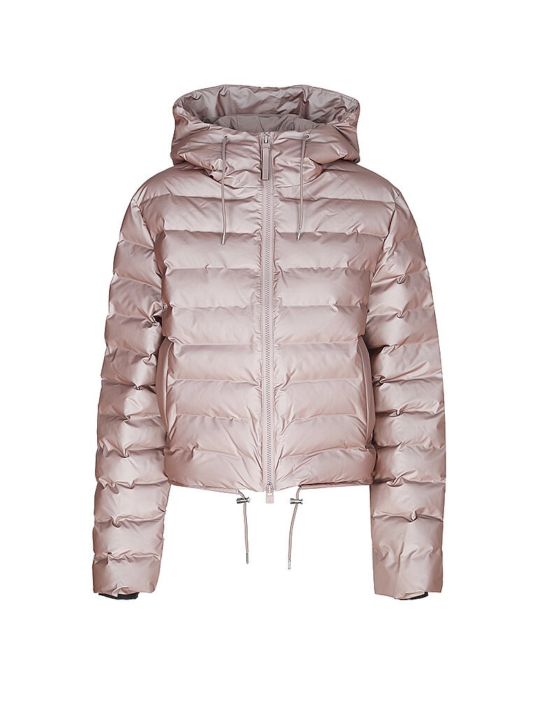 RAINS Steppjacke LOHJA SHORT PUFFER JACKET silber | L von Rains