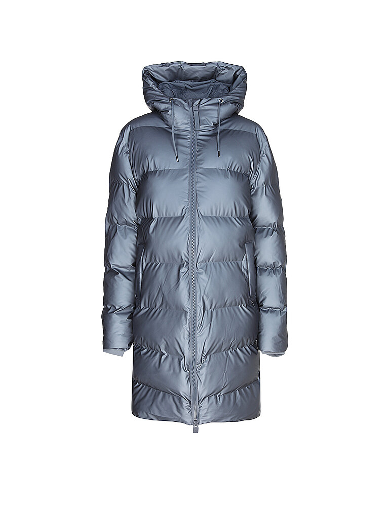 RAINS Steppmantel ALTA LONGER PUFFER JACKET grau | L von Rains