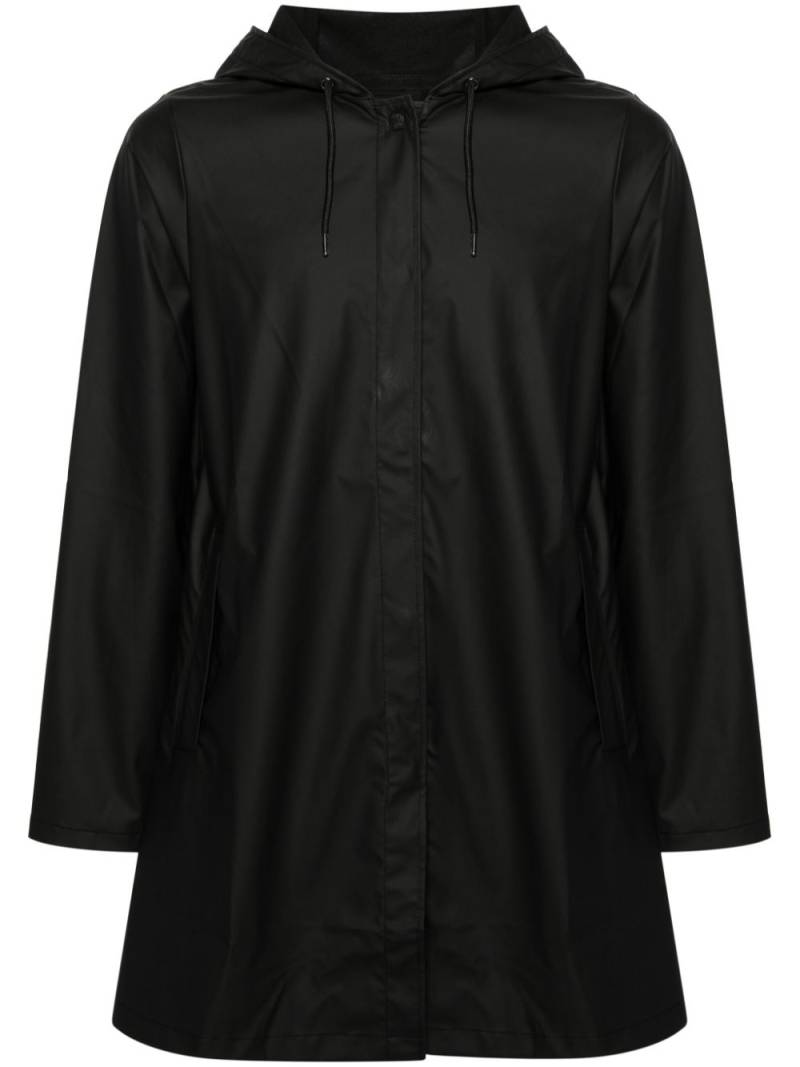 Rains button-up hooded parka - Black von Rains