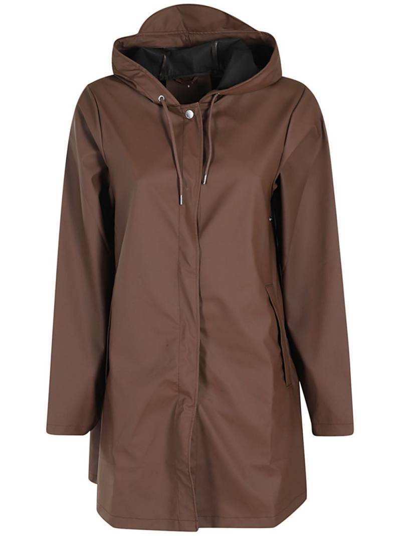 Rains A-line parka coat - Brown von Rains