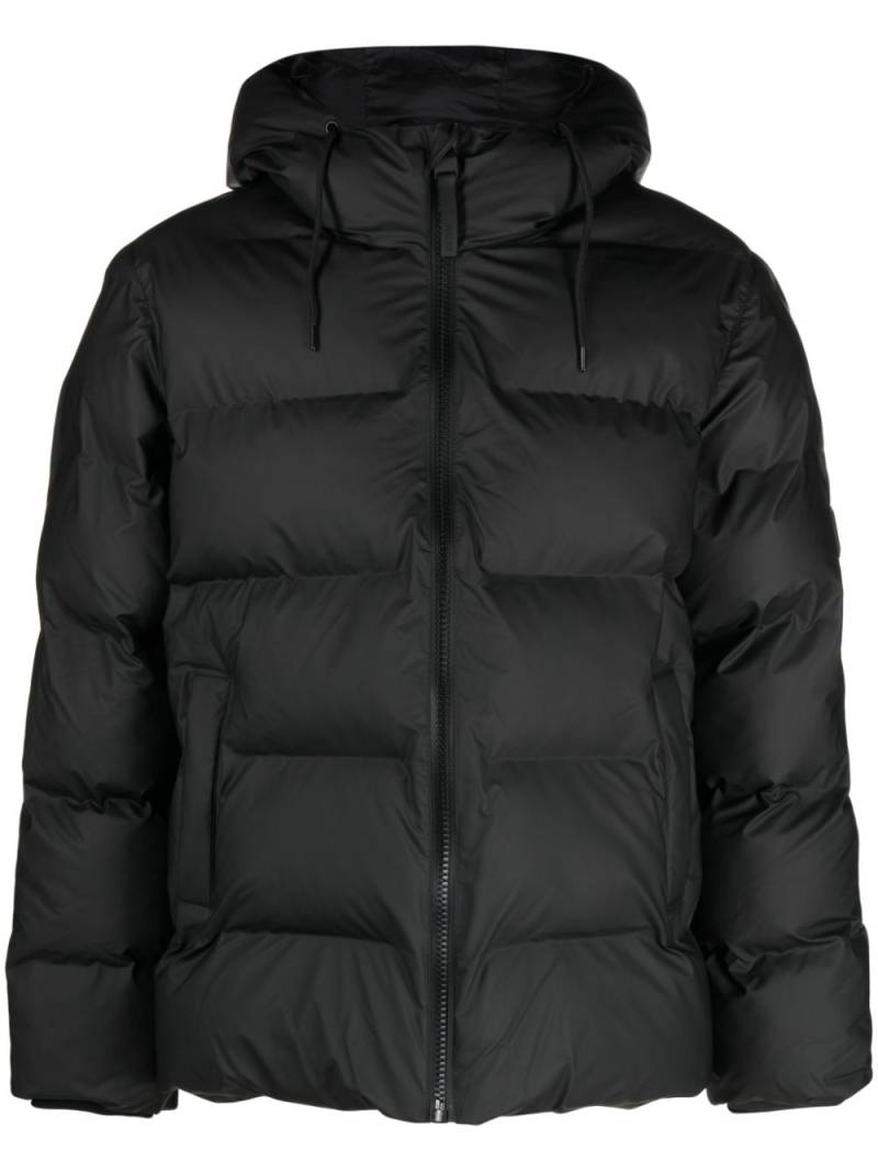 Rains Alta hooded puffer jacket - Black von Rains