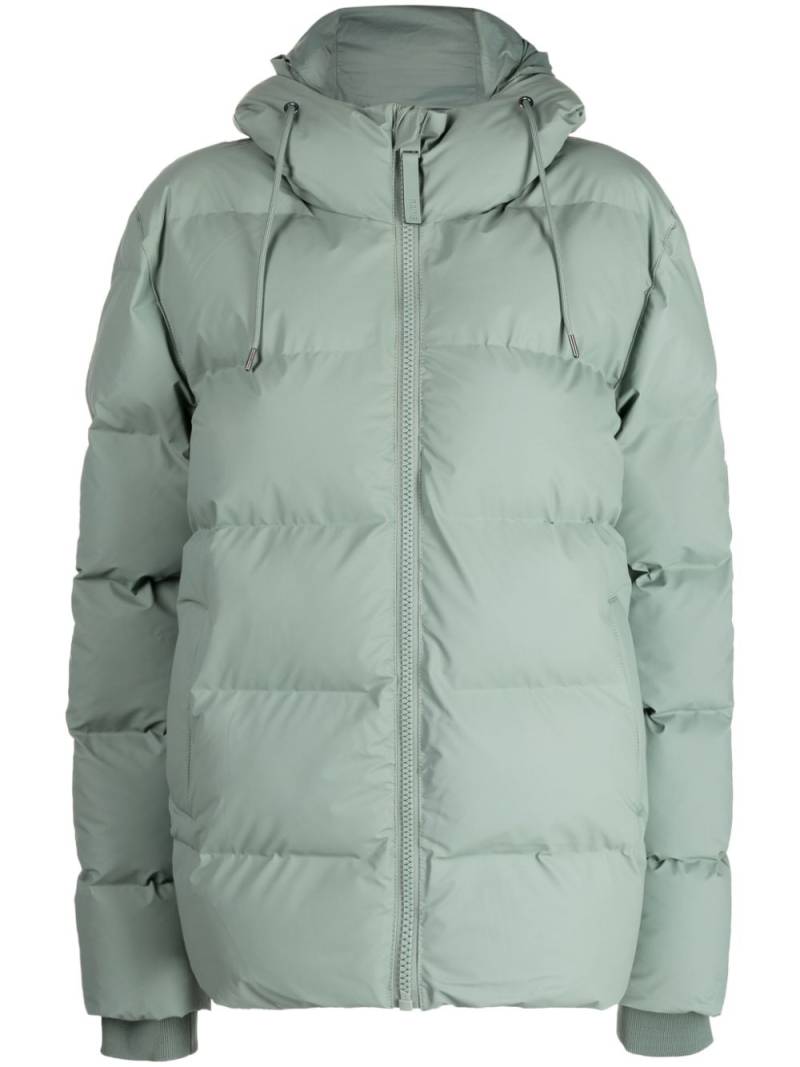 Rains Alta quilted rubberised jacket - Green von Rains