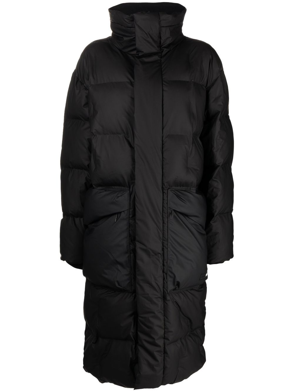 Rains Block quilted puffer coat - Black von Rains