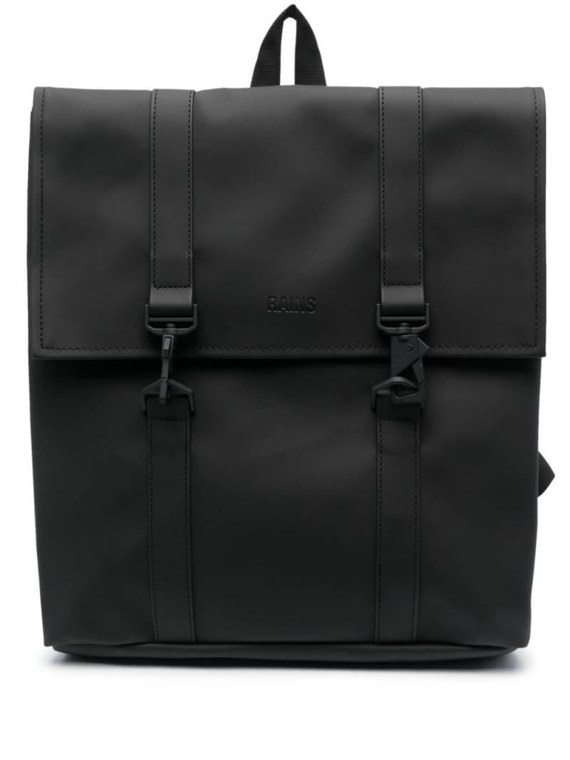 Rains MSN logo-debossed backpack - Black von Rains