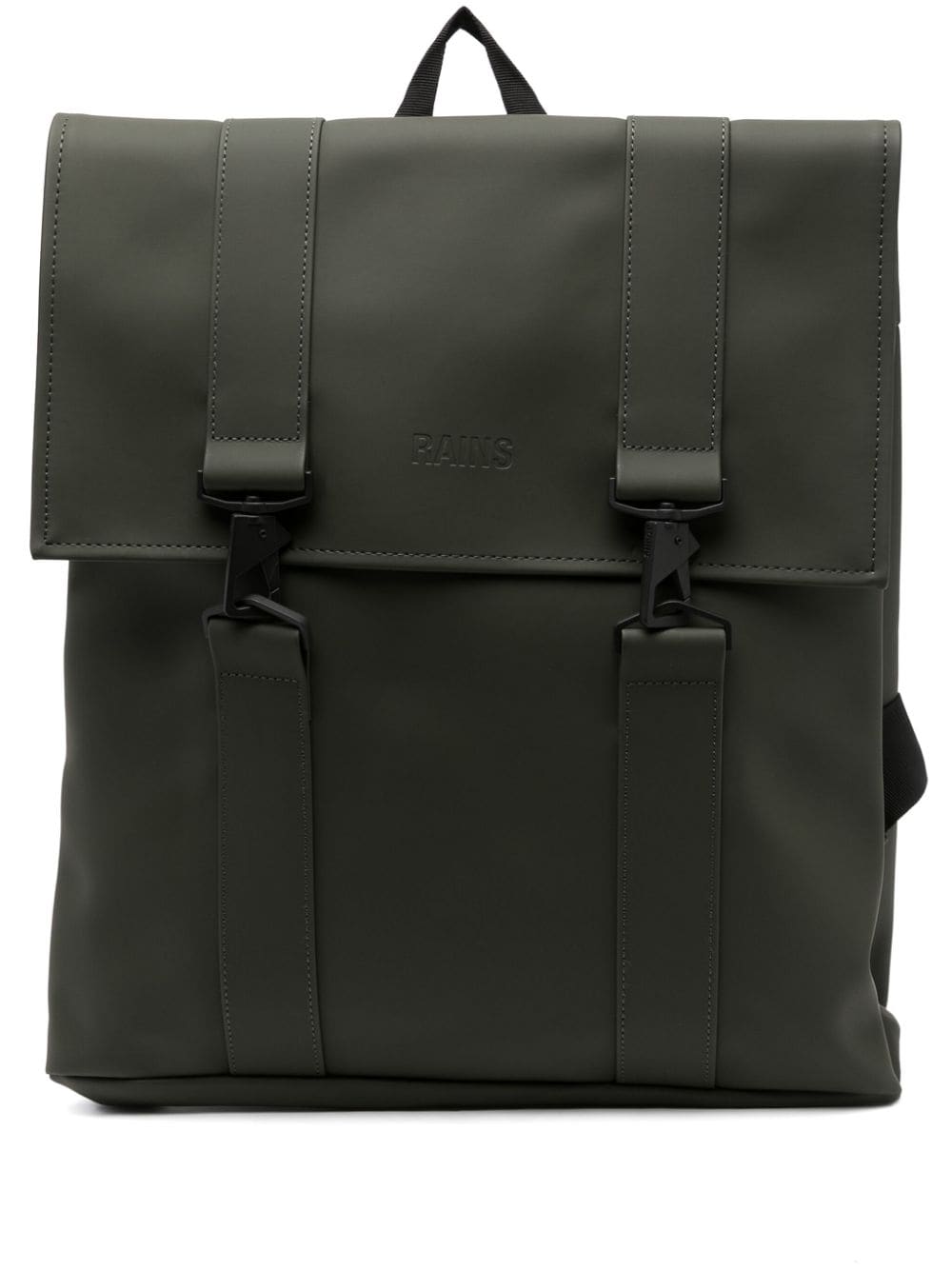 Rains MSN logo-debossed backpack - Green von Rains