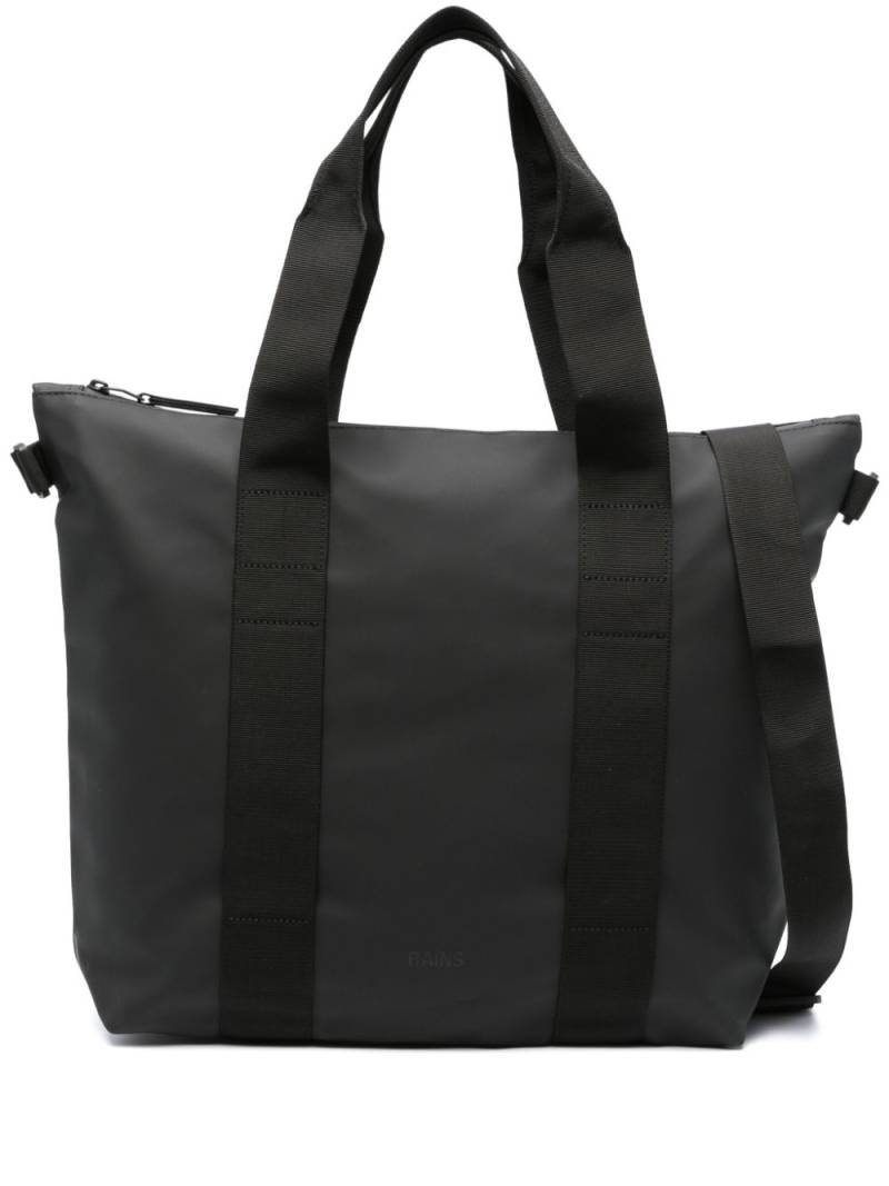 Rains Mini faux-leather tote bag - Black von Rains