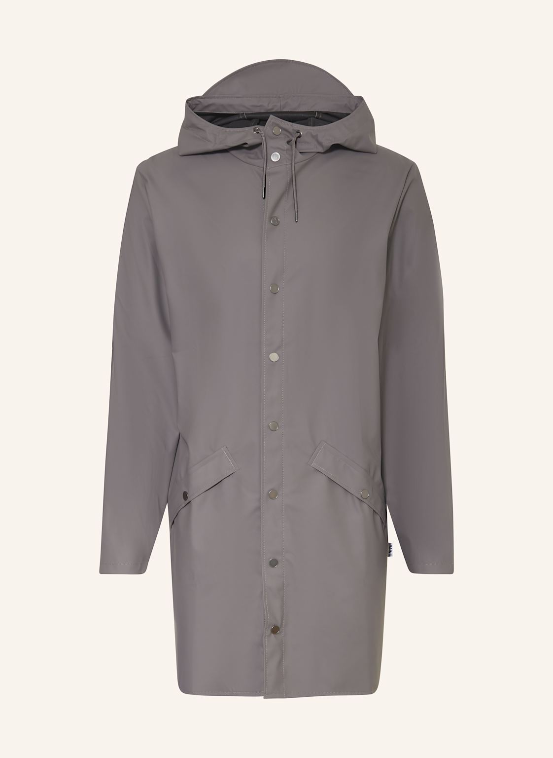 Rains Regenmantel Long Jacket w3 grau von Rains