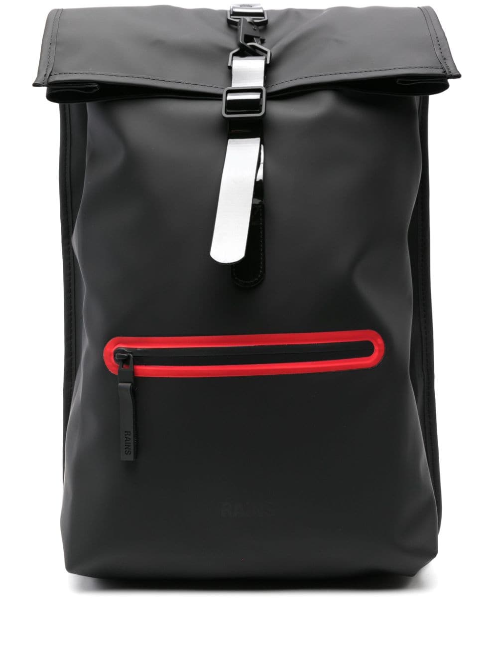 Rains Rolltop Rucksack Contrast backpack - Black von Rains