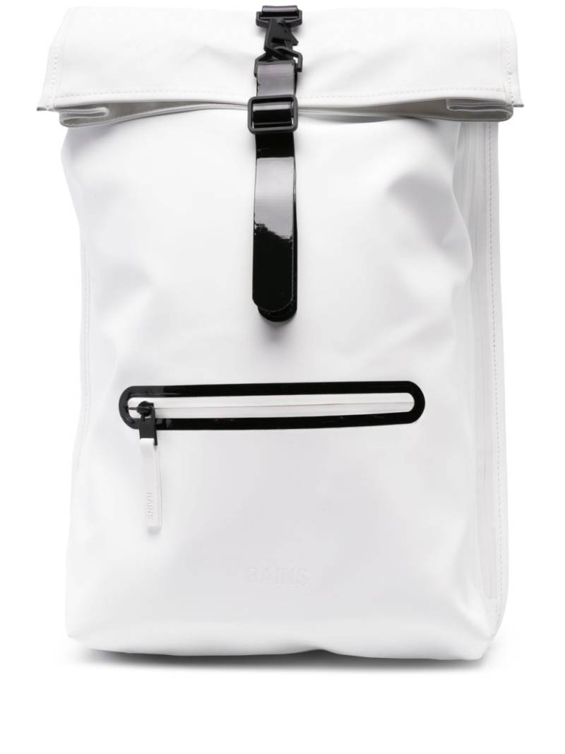 Rains Rolltop Rucksack Contrast backpack - White von Rains