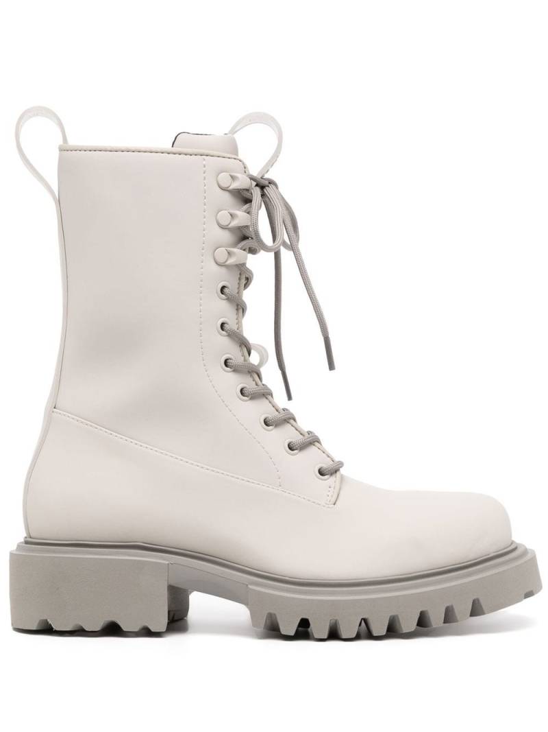 Rains Show lace-up combat boots - White von Rains