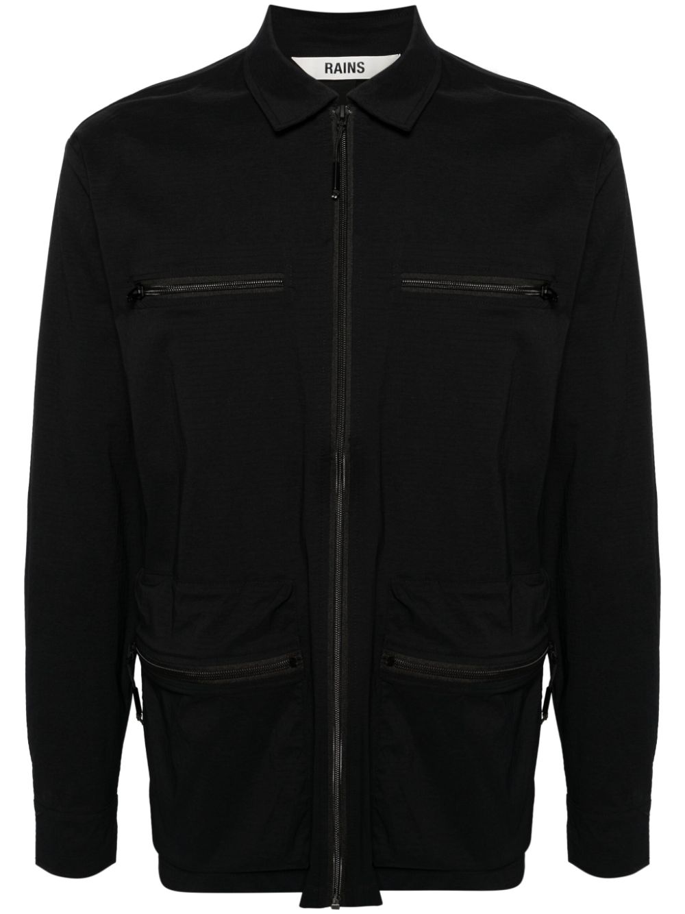 Rains Tomar ripstop shirt jacket - Black von Rains