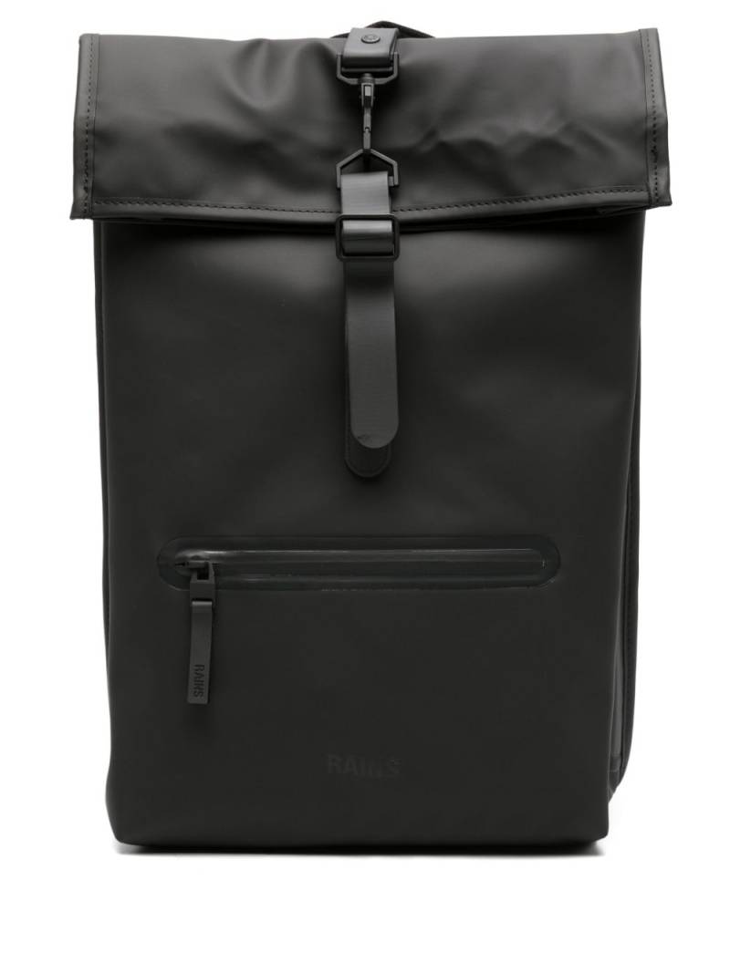 Rains Rolltop Rucksack waterproof backpack - Black von Rains