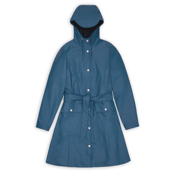 Rains - Women's Curve Long Jacket W3 - Regenjacke Gr M blau von Rains