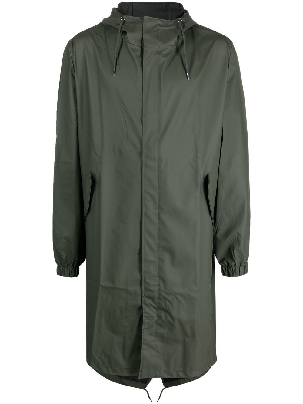 Rains drawstring hooded raincoat - Green von Rains