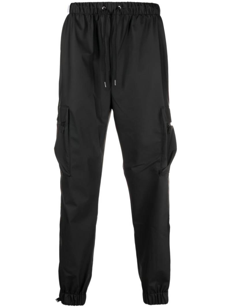 Rains drawstring-waistband tapered cargo trousers - Black von Rains