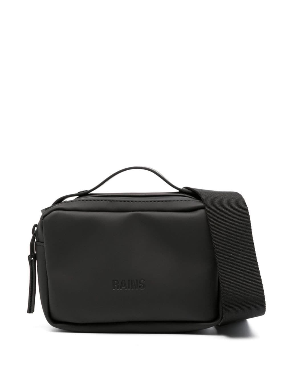 Rains logo-debossed faux-leather shoulder bag - Black von Rains