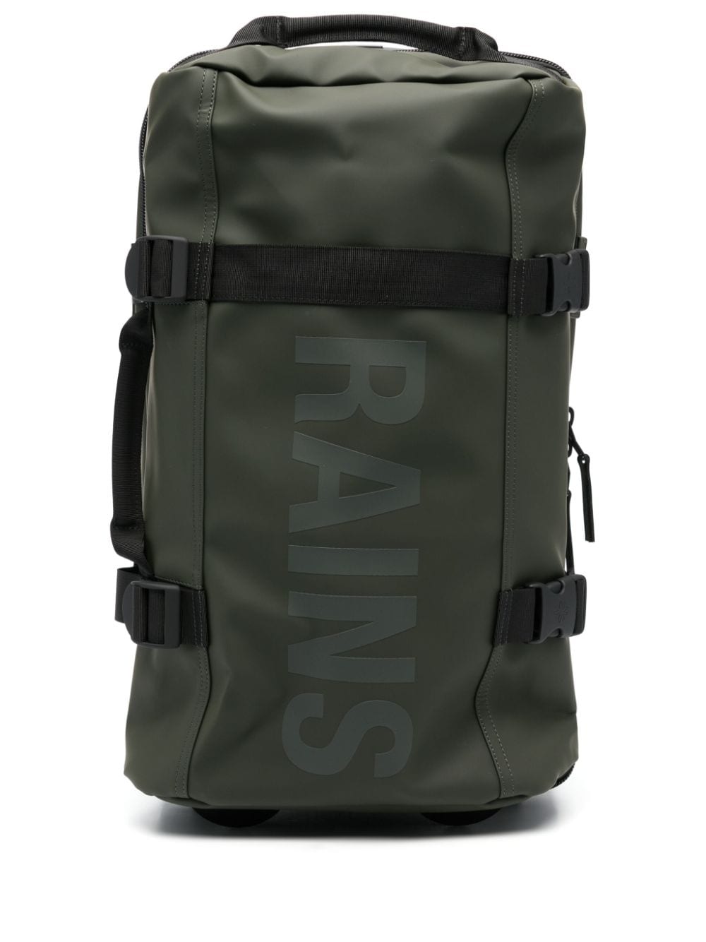 Rains logo-print faux-leather travel bag - Green von Rains