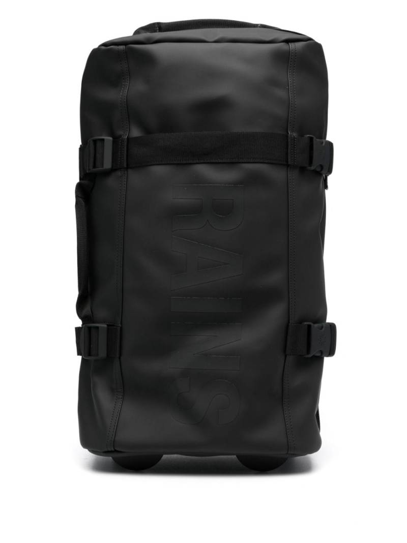 Rains logo-print zipped luggage - Black von Rains