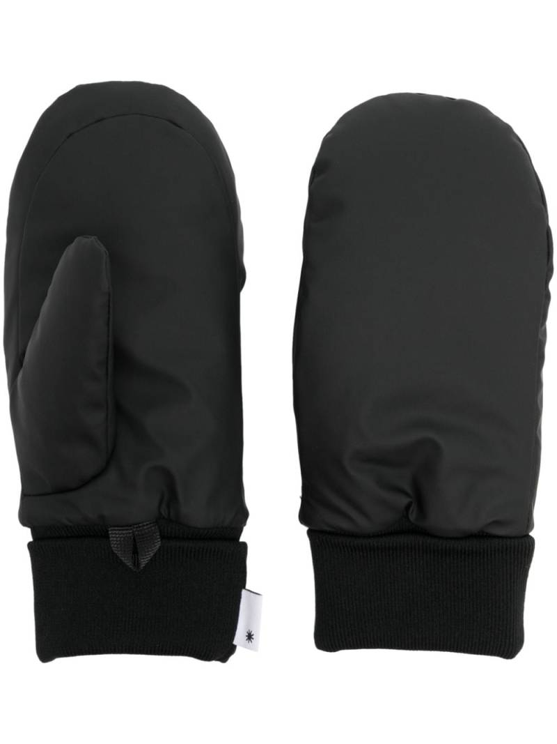 Rains logo-tag padded mittens - Black von Rains