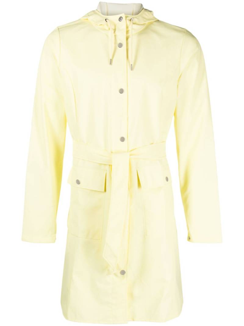 Rains long-sleeve drawstring raincoat - Yellow von Rains