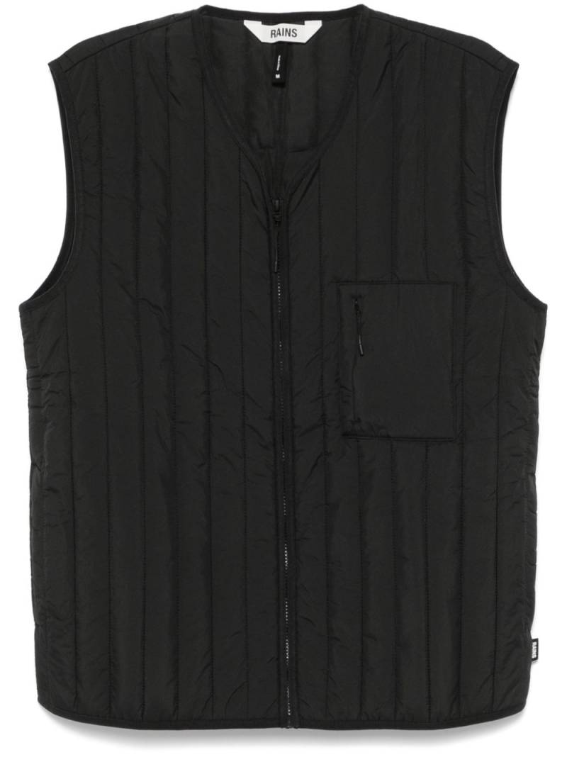 Rains quilted gilet - Black von Rains