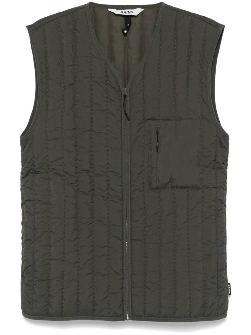 Rains quilted gilet - Green von Rains