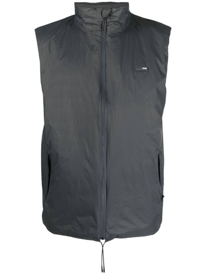 Rains stand-up collar lightweight gilet - Grey von Rains