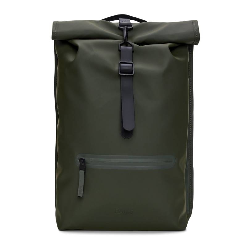 Rolltop Backpack W3, Grün von Rains