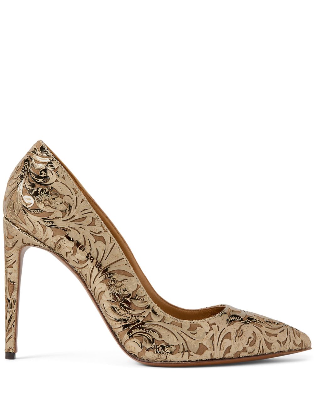 Ralph Lauren Collection 100mm Celia pumps - Gold von Ralph Lauren Collection