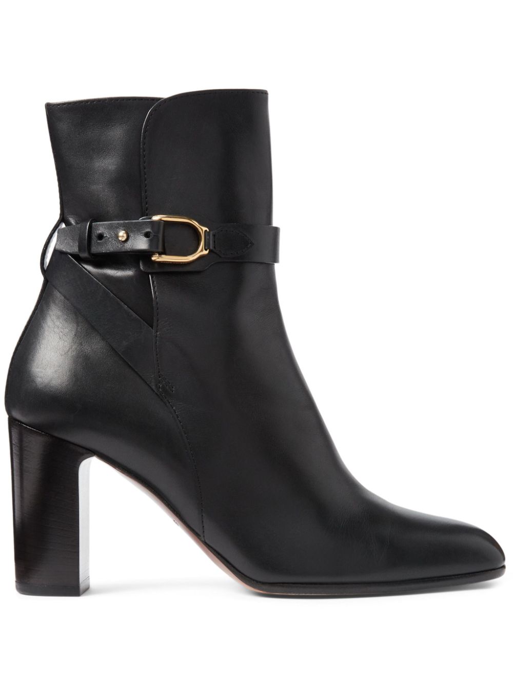 Ralph Lauren Collection 75mm leather boots - Black von Ralph Lauren Collection