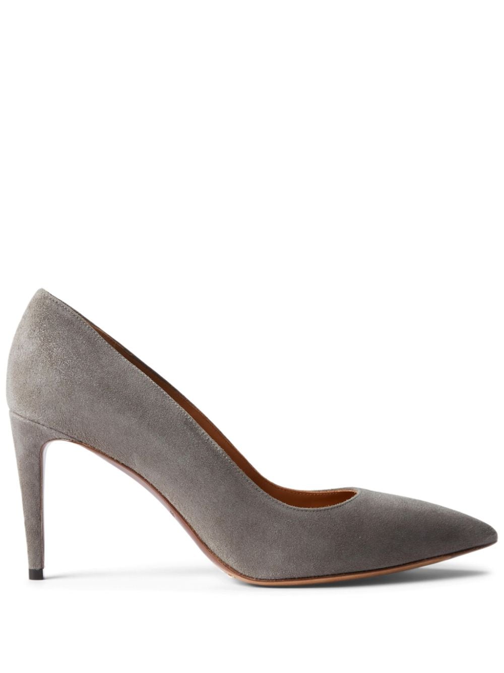 Ralph Lauren Collection Armissa 75mm suede leather pumps - Grey von Ralph Lauren Collection