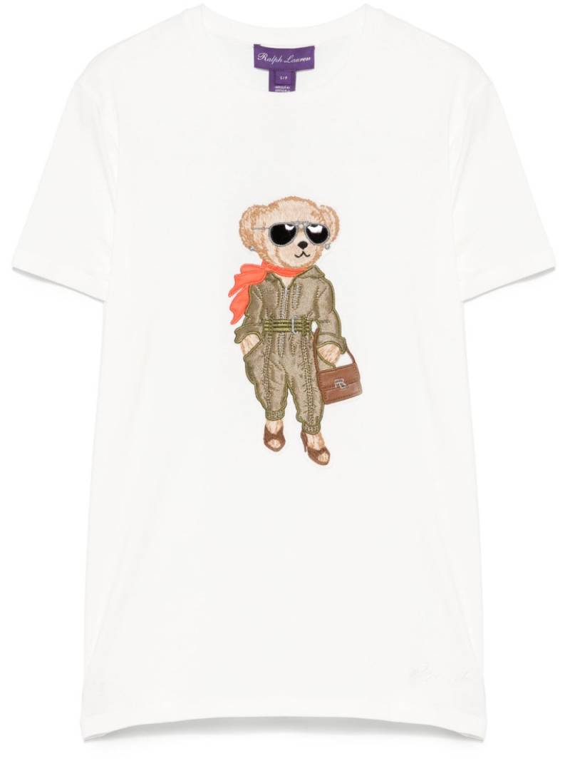 Ralph Lauren Collection Aviator Bear T-shirt - White von Ralph Lauren Collection