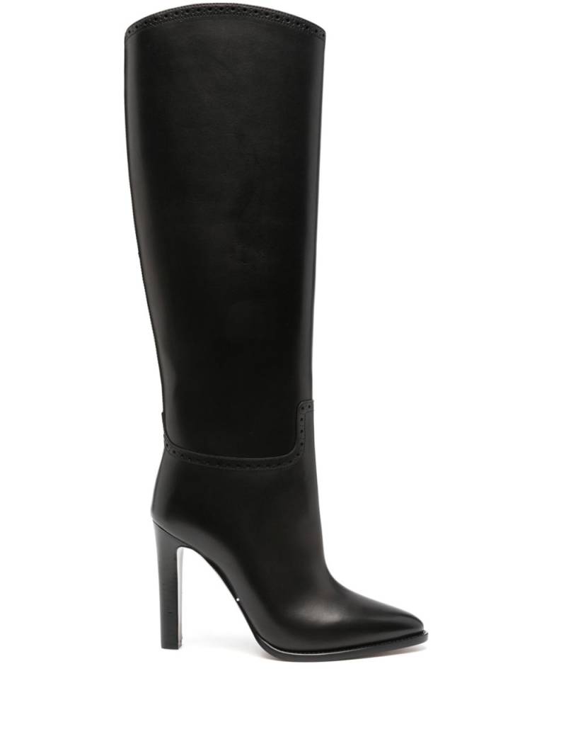 Ralph Lauren Collection Brently 100mm knee-high leather boots - Black von Ralph Lauren Collection