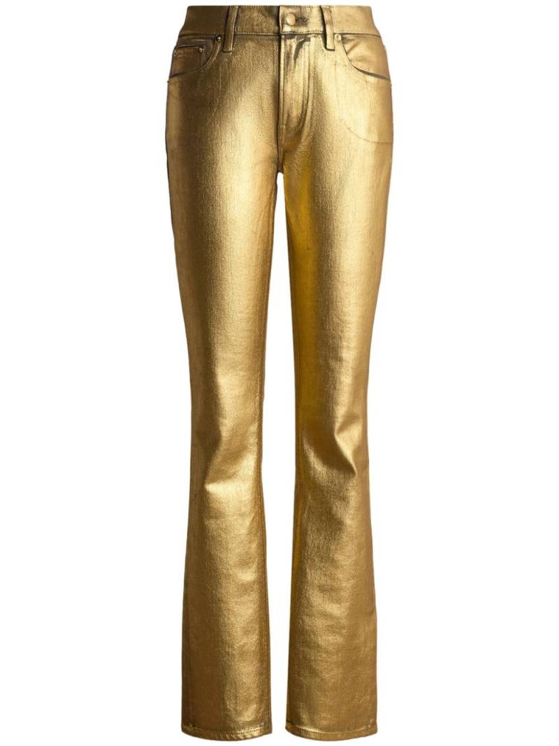 Ralph Lauren Collection Foiled 160 slim-cut jeans - Gold von Ralph Lauren Collection