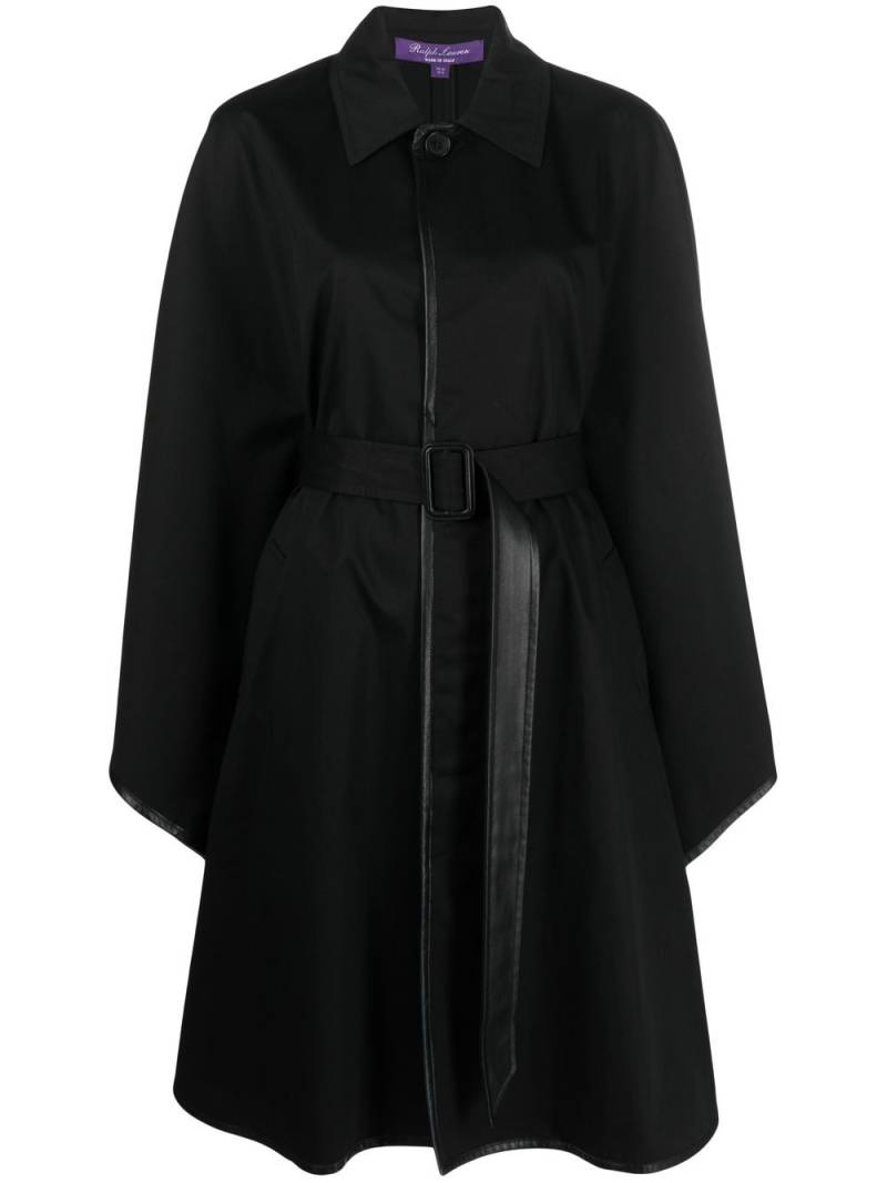 Ralph Lauren Collection Lenore cotton cape coat - Black von Ralph Lauren Collection