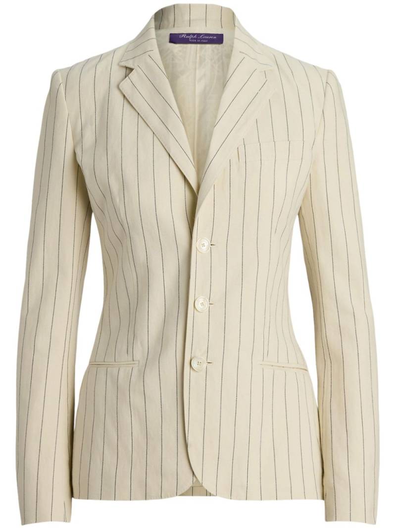 Ralph Lauren Collection Skye pinstripe-print blazer - Neutrals von Ralph Lauren Collection