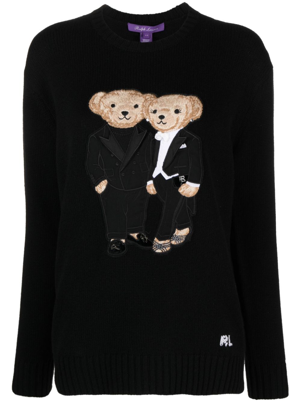 Ralph Lauren Collection Smoking Bear crew-neck jumper - Black von Ralph Lauren Collection