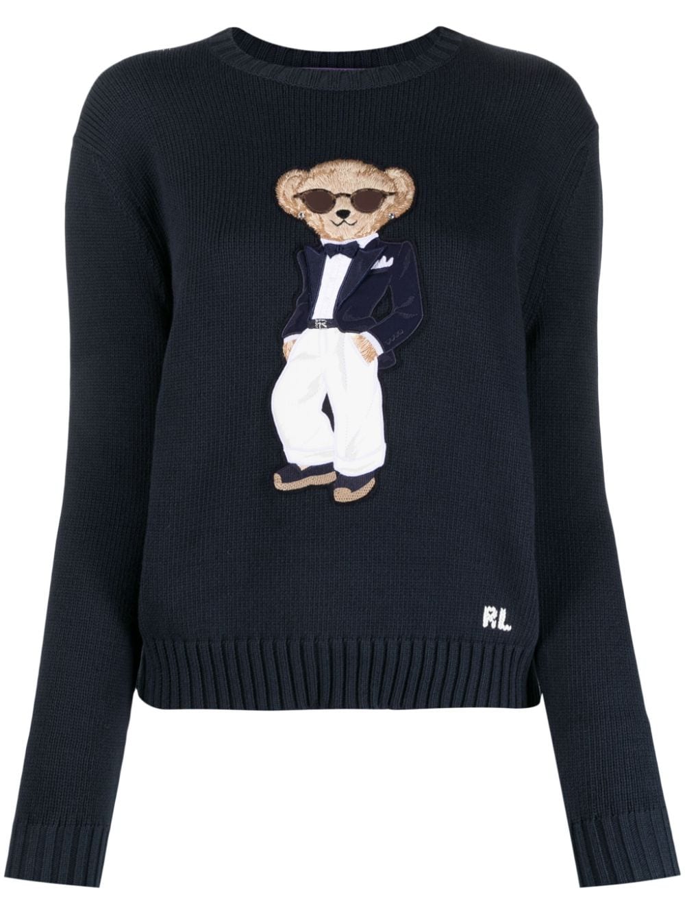 Ralph Lauren Collection Tuxedo Bear cotton jumper - Blue von Ralph Lauren Collection