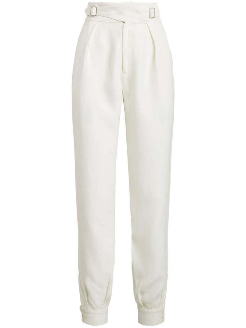 Ralph Lauren Collection Viola high-waisted tailored trousers - White von Ralph Lauren Collection