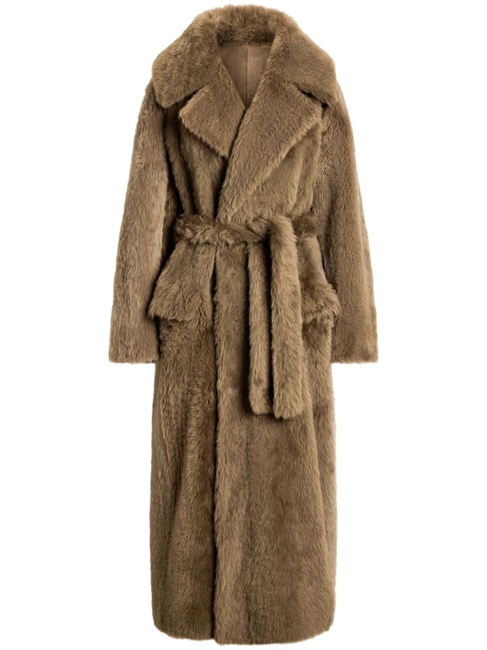 Ralph Lauren Collection belted shearling coat - Brown von Ralph Lauren Collection